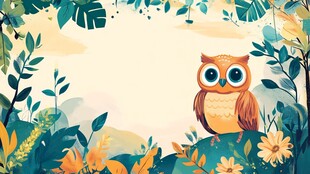 猫头鹰绘本插画