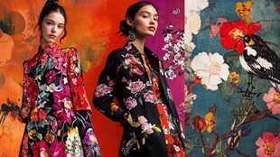 新中式花鸟数码印花