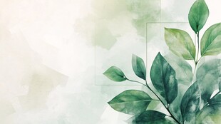 水彩植物无框画