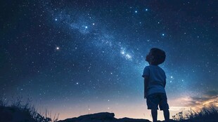 星辰大海男孩背影