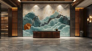 新中式酒店前台