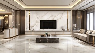 轻奢大理石背景墙