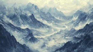 雪山原画