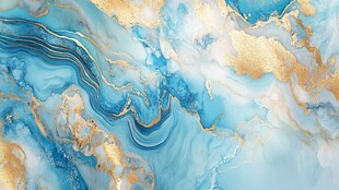 渐变抽象流体装饰画