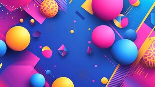 扁平流体风年会背景