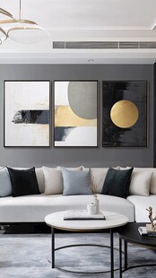 轻奢素雅色块挂画