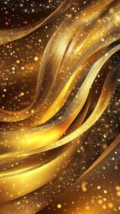 流光渐变金色炫酷飘带