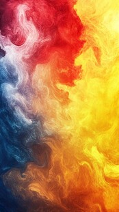 炫酷冷暖色晕染