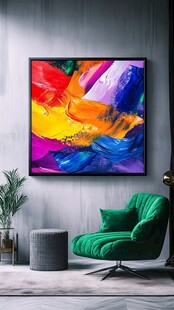 酷炫色彩写意装饰画
