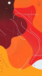 简洁大气拼色曲线纹理