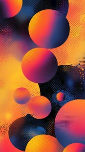 圆点渐变海报素材设计