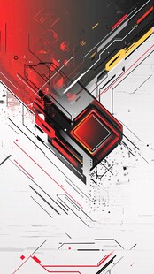 科技感红底