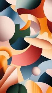 简洁大气拼色曲线纹理