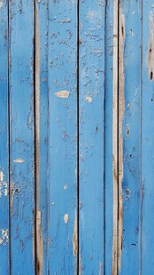 蓝色木墙