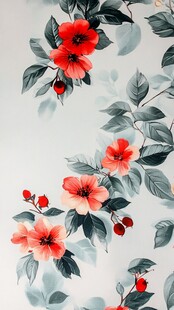 花红果壁画