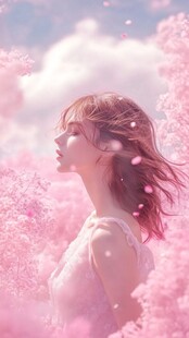 人物粉色治愈系唯美