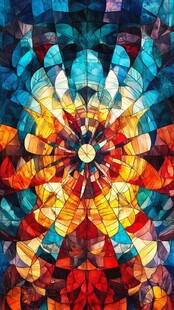 唯美炫彩玻璃图案