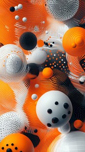 3d圆球几何装饰画