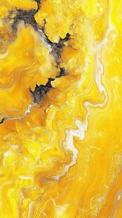 黄色流体艺术画