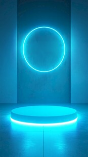霓虹灯展台