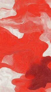 线条喜庆条纹红色渐变