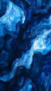 蓝色流体创意抽象画
