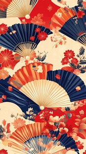 日本扇素材