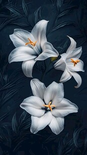 典雅百合花装饰画