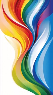 炫彩绚丽曲线条纹高雅