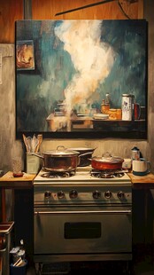 厨房油画