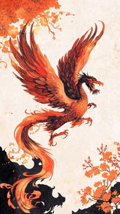 凤凰朱雀插画