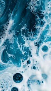 蓝色流体创意抽象画