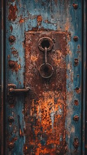 岁月沧桑的门锁
