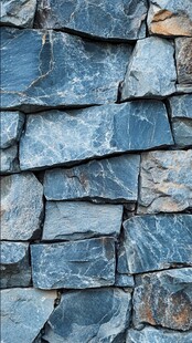蓝色石头墙素材