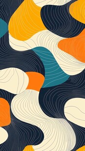 简洁大气拼色曲线纹理