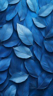 蓝色树叶底纹