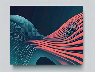 蓝粉纹理曲线动感线条