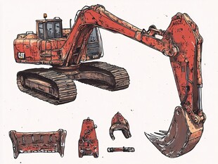 工程车手绘