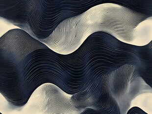 蓝色波浪数码印花纹理