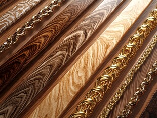 金色线条浮雕背景