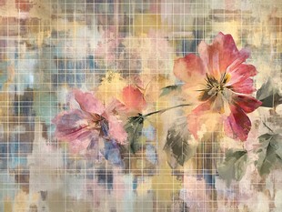 现代花卉肌理装饰画