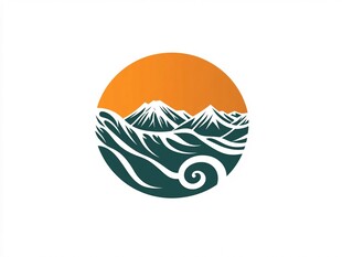 河流山脉logo