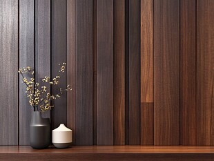 木板墙中式墙面装饰