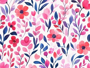 卡通印花花卉壁纸