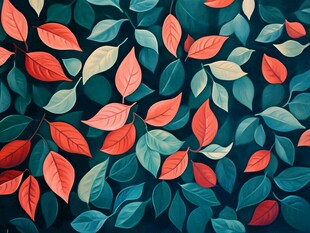 抽象树叶墙纸