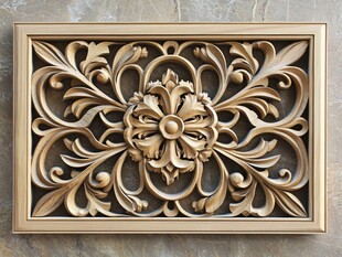 实木墙体雕刻装饰