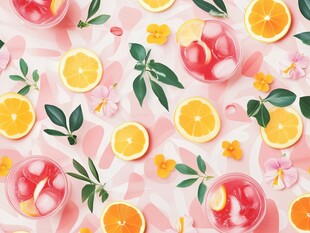 活力西柚色立体背景