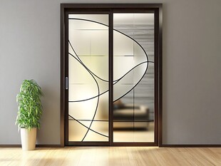 铝合金玻璃蝶开门