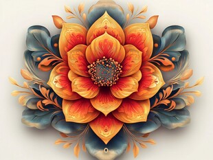 手绘创意百花壁纸