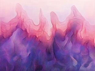 渐变抽象流体装饰画